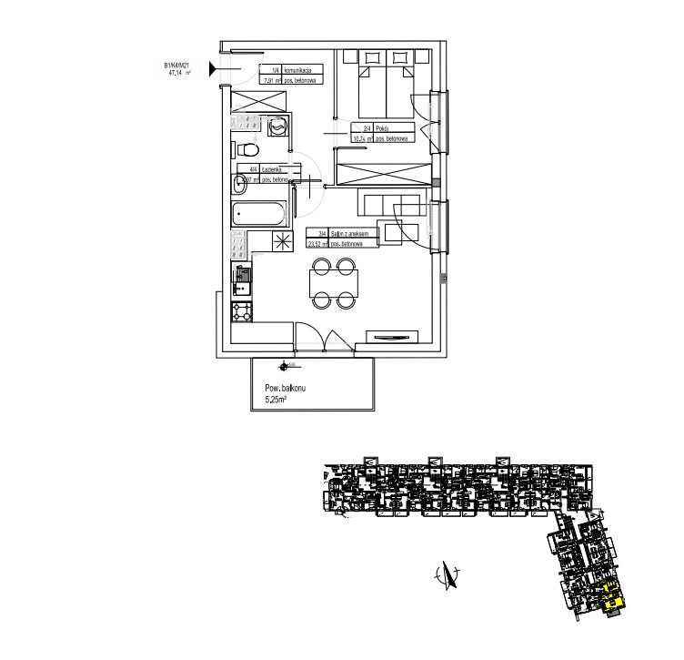 Mieszkanie 2 pokojowe-II piętro/Winda „Stara Cegielnia”